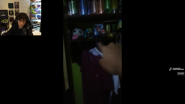 Caedrel checks out a viewer's collectibles