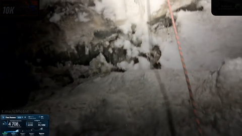 Leva2k nearly fell into a crevasse while climbing Lenin Peak