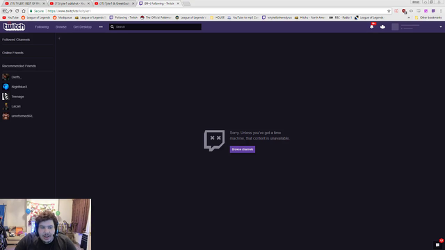Face of twitch breaks twitch