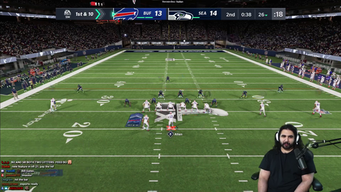 Esfands wide receiver has slight butter fingers