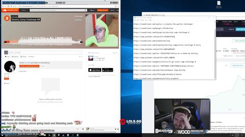 Destiny judges viewer songs for his competition