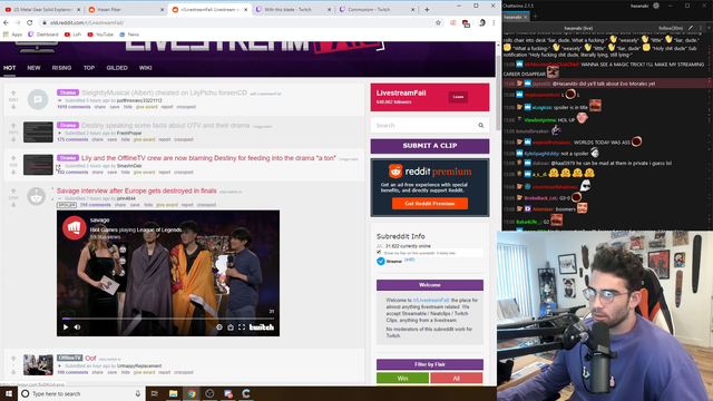 Hasan defends Destiny on the OTV drama