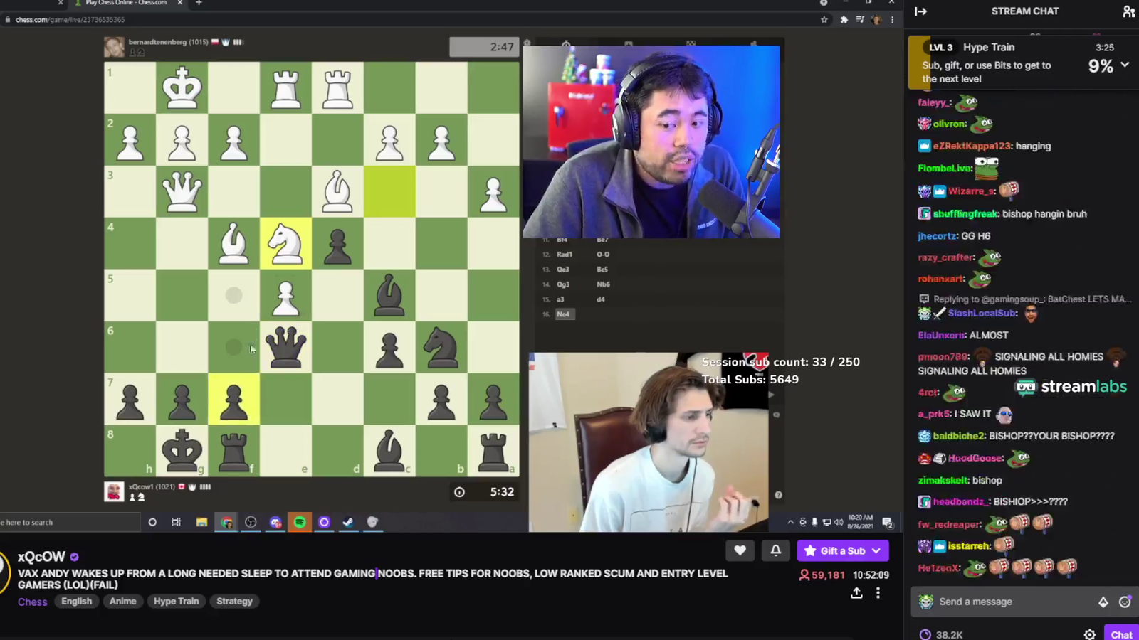 Hikaru explains why xQc is a chess genius