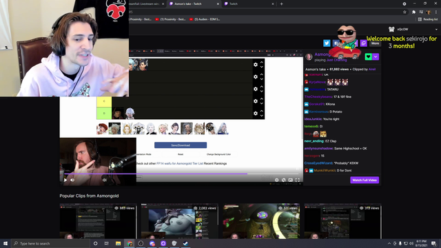 xQc responds to Asmon's Carson take