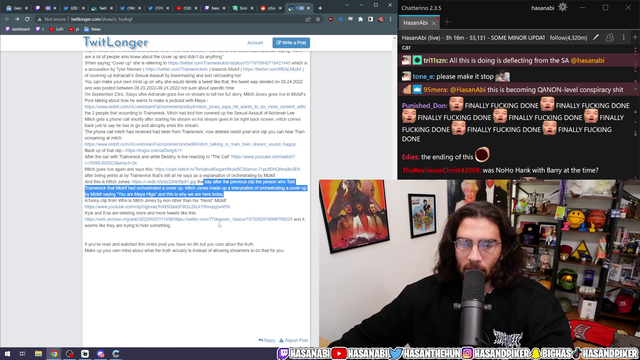 Hasan talks about the twitlonger that everyone is going crazy about. Watch it from the start he disproves every point in the twitlonger.