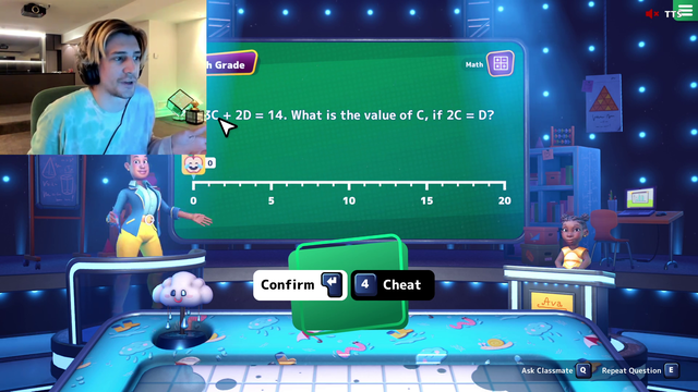 Twitch- XQC SOLVES A VERY HARD MATH QUESITON