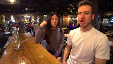 White Devil summons drink for tipsy Chinese girl
