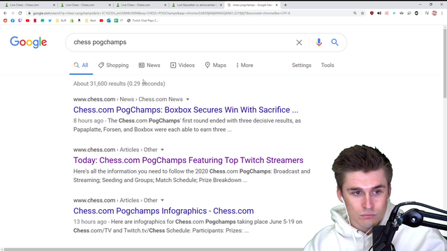 Ludwig spies on his PogChamps opponent.