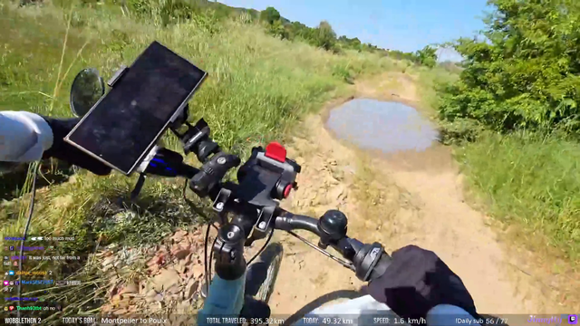 Jinny successfully dodges a puddle