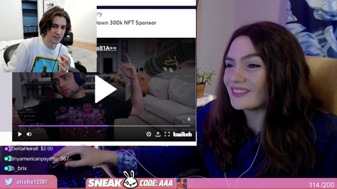 xQc on the Alisha clip