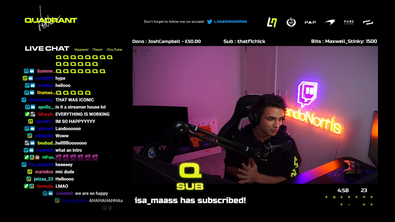 Lando Norris (Formula 1 Driver) announces his new Esports Org