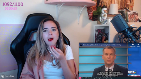 Mayahiga realising her graduation will be livestreamed