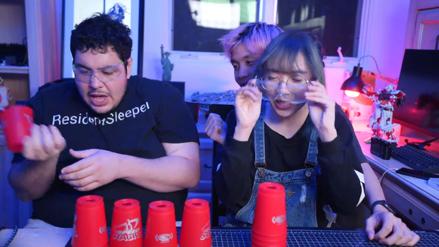 Greek and Lily compete in speed stacking!