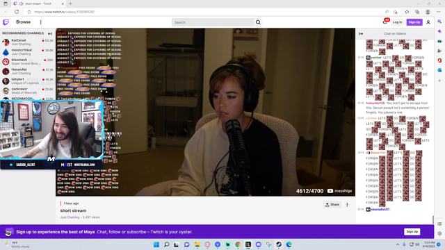 MoistCritikal wouldn’t support a friend who commited SA