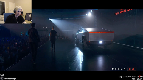 Tesla shows off their "strong" glass windows.