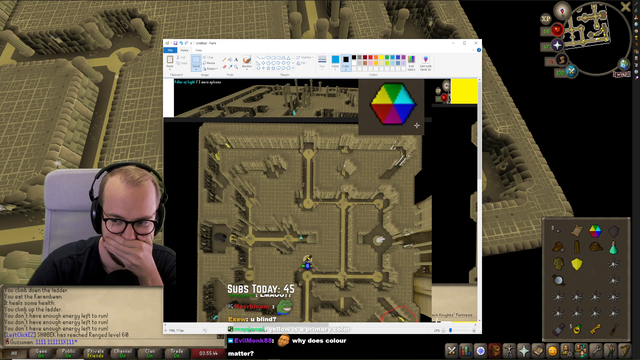 Guzu learns color theory while doing a quest