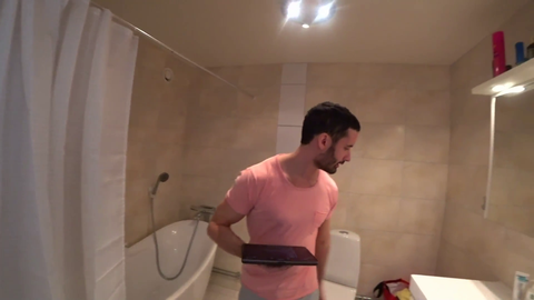 NymN needs stool to poop because he's too small