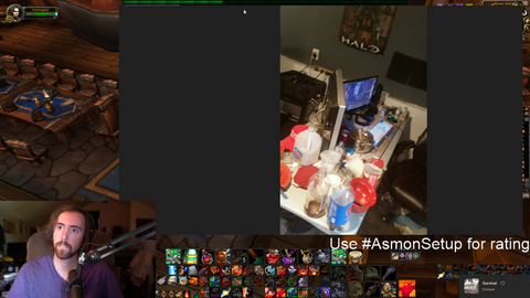 Asmongold's raid member IRL setup