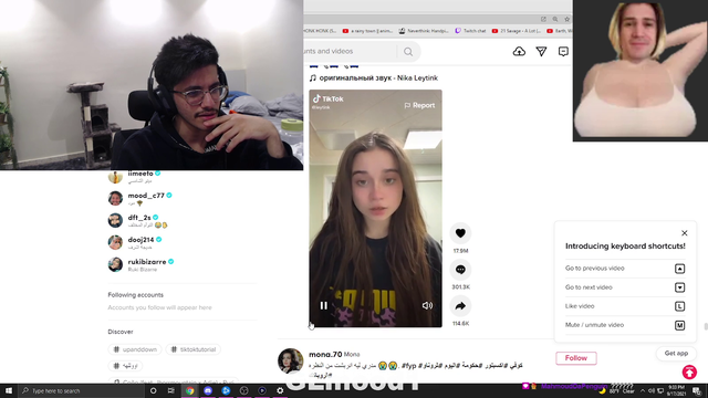 Small Streamer gets very happy and emotional for a tiktoker FeelsStrongMan