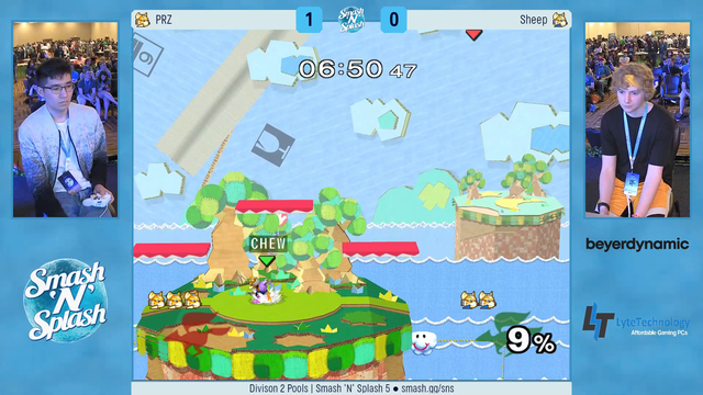 Smash tournament accidentally turns the volume up to 11 in the middle of a match