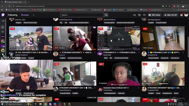 Payo checks streamer university