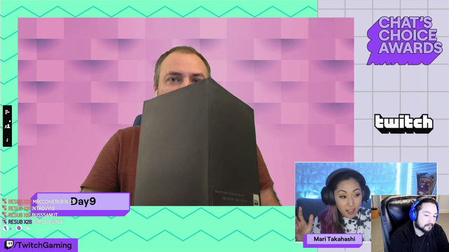 Day 9 cussing on the "twitch awards" after holding it in the whole show