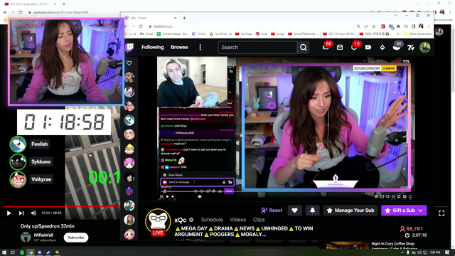 Pokimane says she was really only against Crypto gambling and not gambling in general after xQc shows on his stream that there is still gambling on Twitch