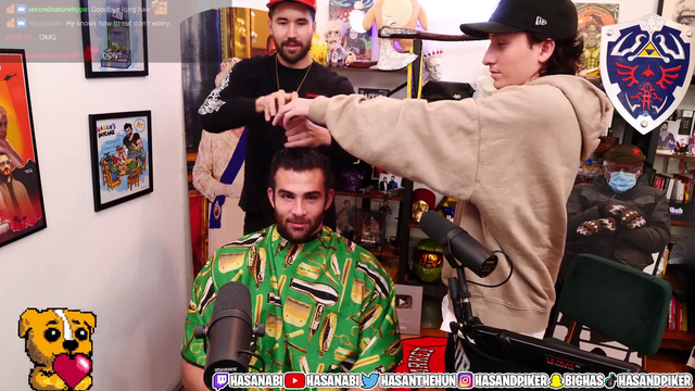 Jeff Wittek cuts Hasans hair for Andrew Tate