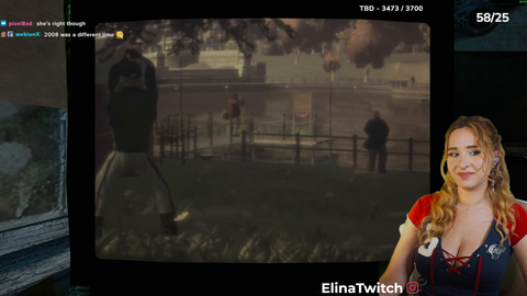 Elina enjoys GTA 4 TV.