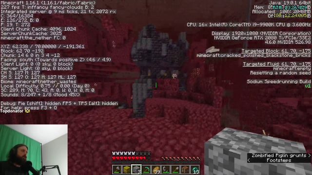 forsen on pace for 15 min nether exit