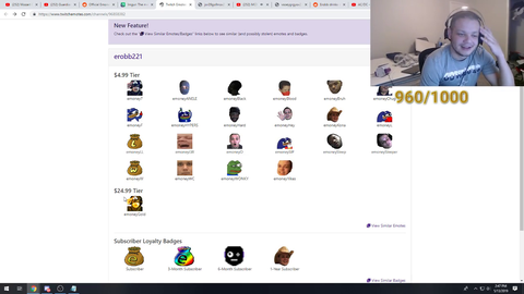 Erobb finds out the insane amount of times his $25 sub emote is used