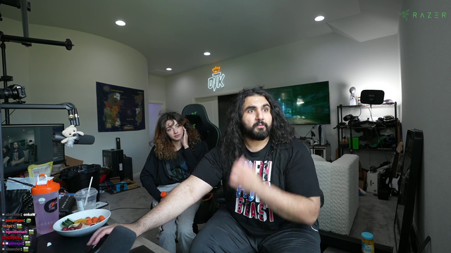 Esfand only sweats during certain actions