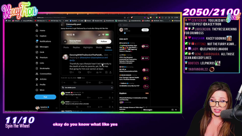 Kaceytron under fire for liking tweet blaming Asmongold's lifestyle for mom's death
