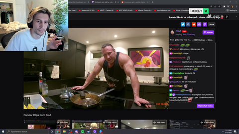xQc shows Knut what real muscles look like