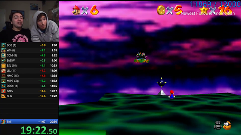 Miz gets a sub 20 in mario speed run, and also thats not mitch jones next to him