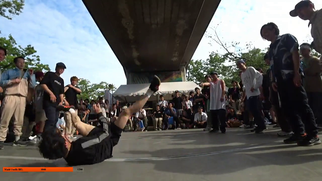Streamer's camera gets kicked. BreakPark Tokyo