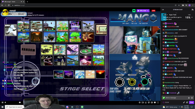 mang0 powers up in the middle of his tournament set