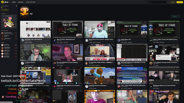 ConnorEatsPants takes a trip to dlive