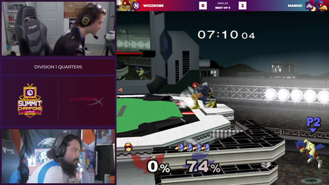 Mang0 with an insane combo to complete the 4 stock and move on to the next round of Summit Champions League