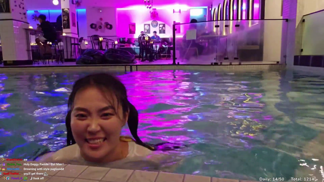 pool stream guest heads towards the body bags