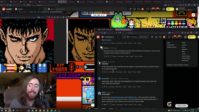 Asmongold has angered the entire furry community on Reddit by drawing a mural of Guts over their spot