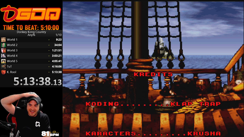 Dan finally beats donkey kong country
