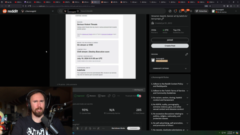 Asmon is shocked that Twitch permabanned Destiny's son Nathan over an obvious joke and a toy gun