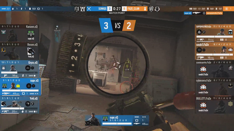 R6 pro gets excited after a play in the major, the production crew is all for it