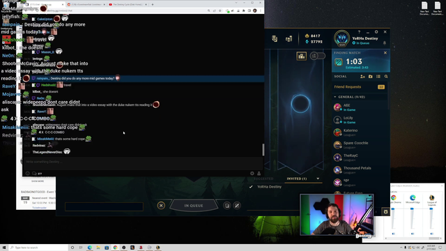 Destiny clicks on a random ASMR channel