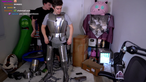 Ludwig takes a seat in his armour