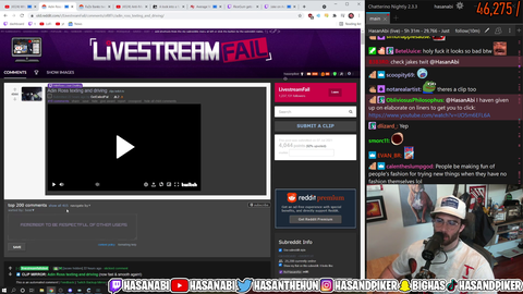 Hasan on how he got banned for moving his phone in a parked car but Adin hasn't for texting while driving
