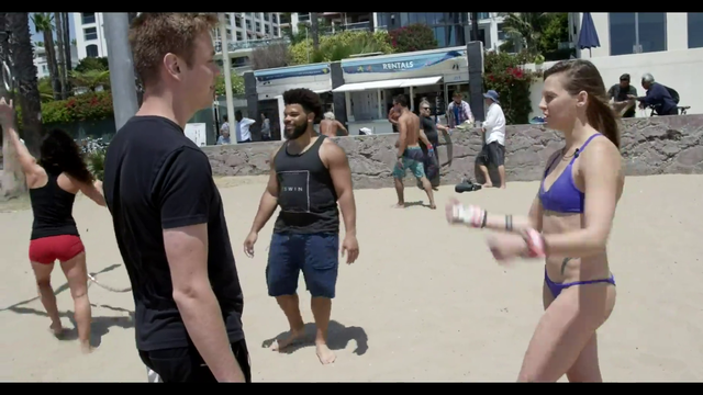 Girl hoola-hoops on Reynad's stream
