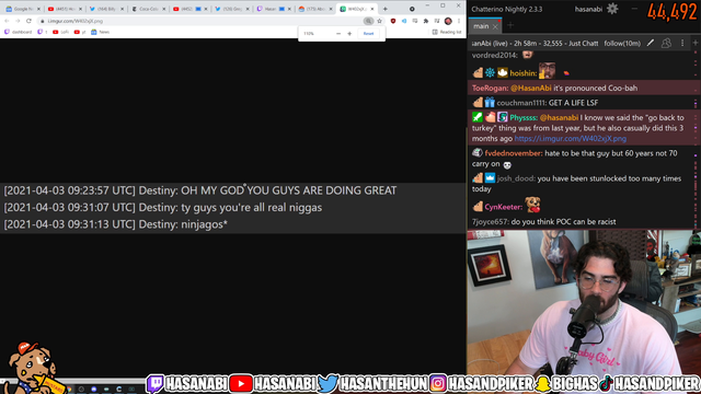 Hasan calls destiny a hypocrite and reveals slurs destiny used