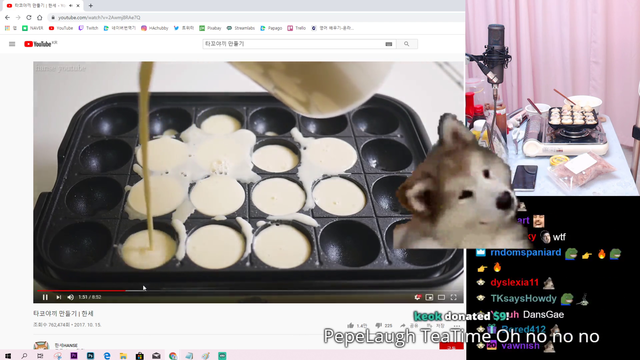 Hachubby forgets her own food while watching youtube tutorial